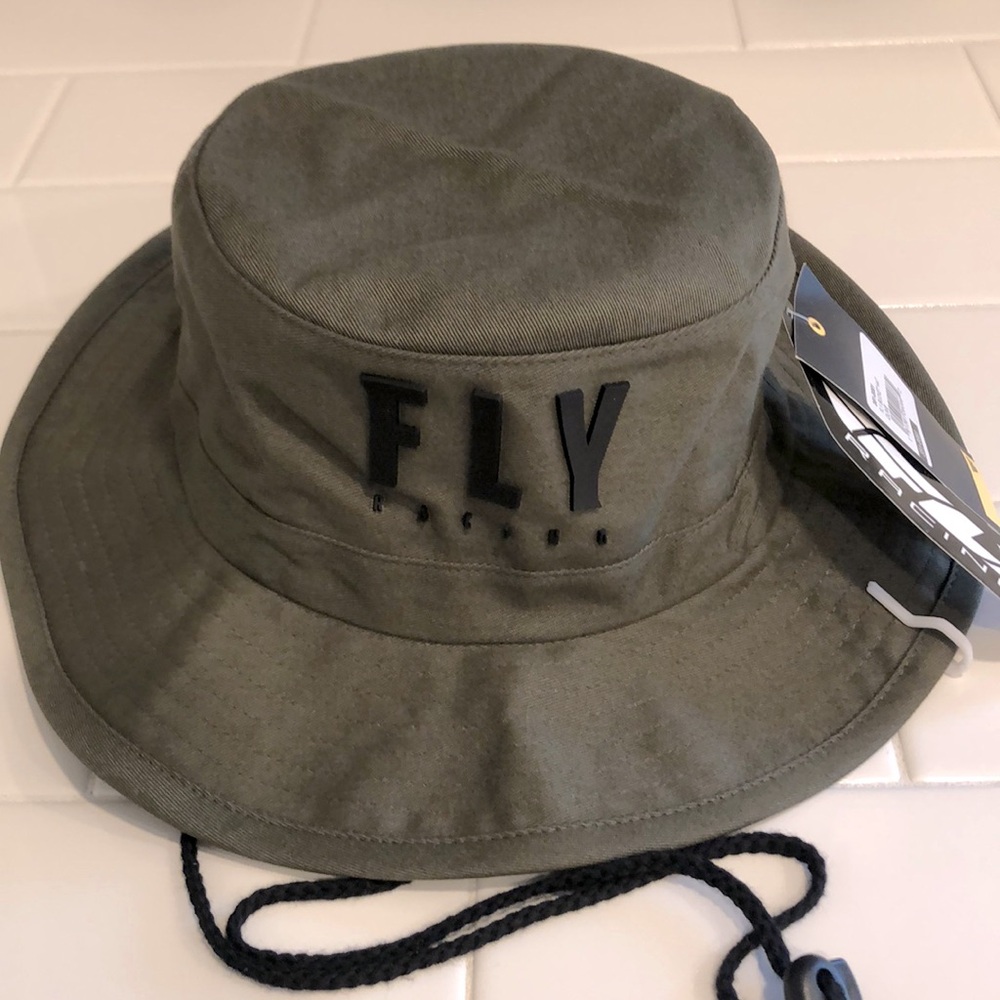 NWT - Bucket Hat Olive Green Fly Racing